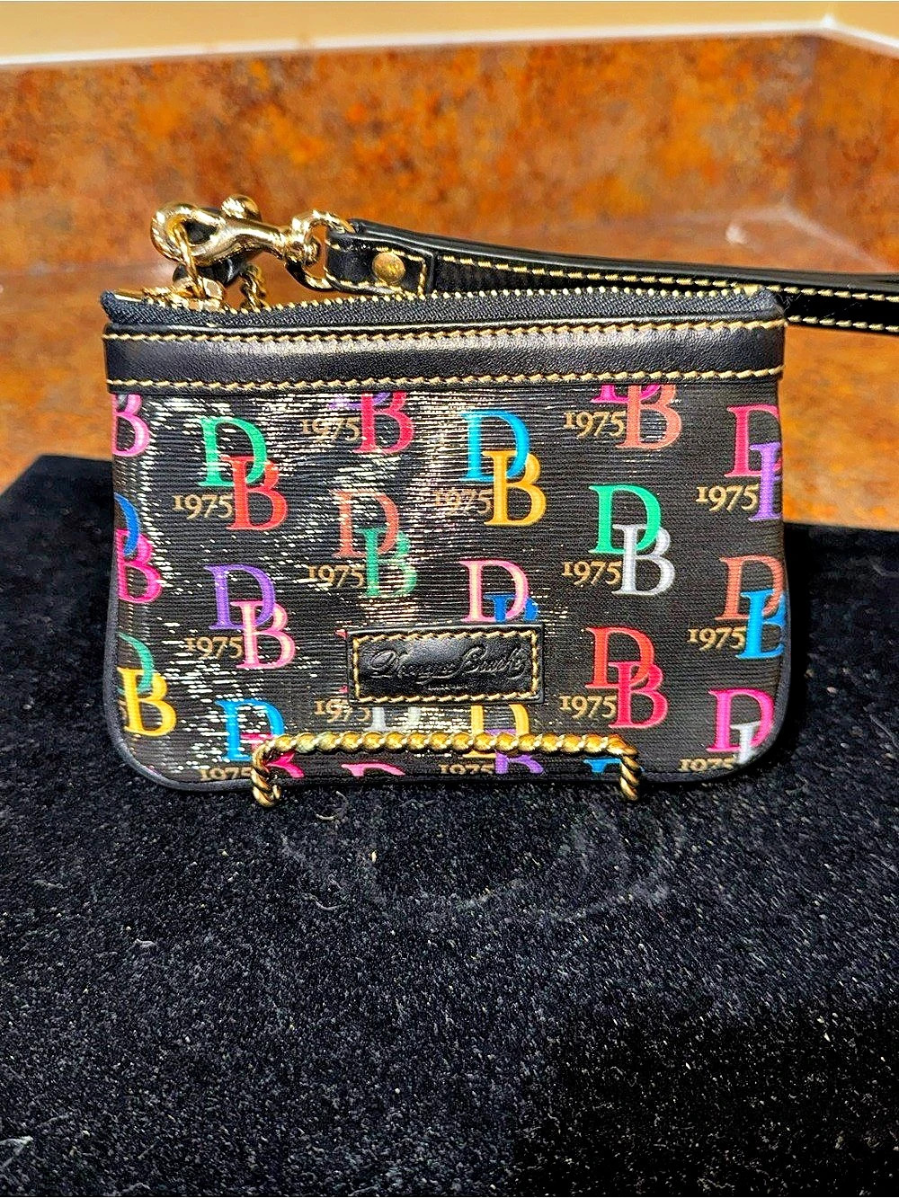 Dooney & Bourke Multicolored DB 1975 Logo Wristlet Crossbody Bag